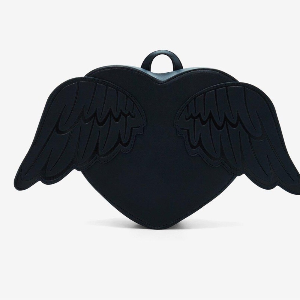 Black Angel Winged Heart Backpack